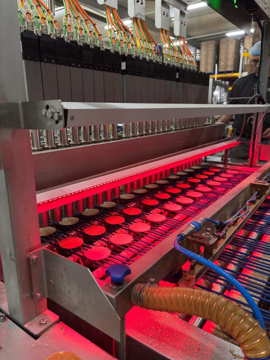 Kwaliteitscontrole Stroopwafellijn